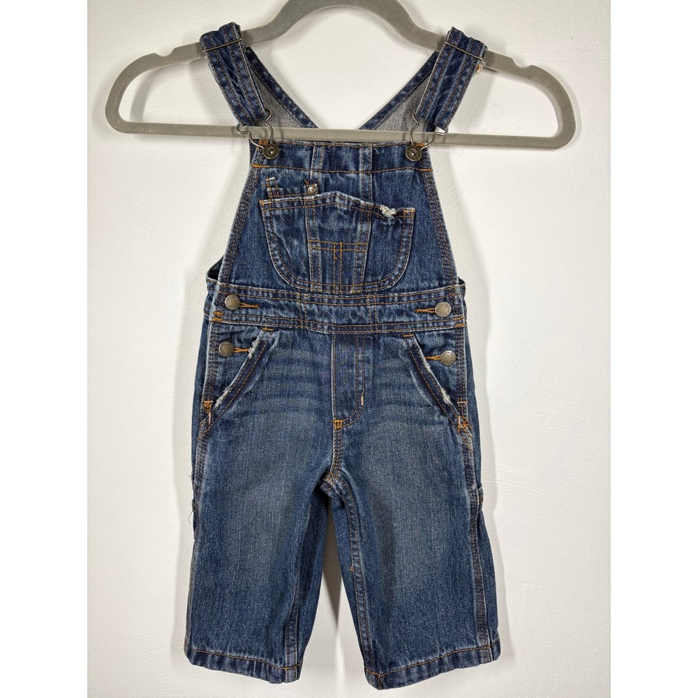 Genuine Kids OshKosh Baby Overalls 12M Blue Denim Carpenter Workwear Classic